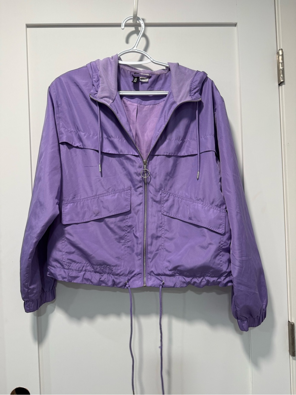 Divided Lavender Bomber Jacket with Hood